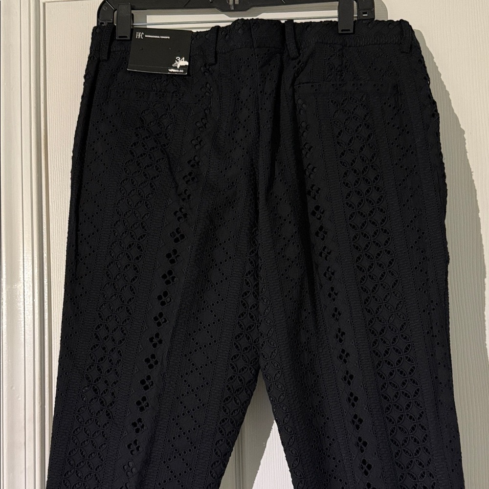 INC International Concepts Black Lace Men's Dress Pants